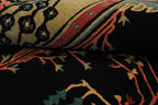 9x12 Black Hand Tufted Wool Oriental Rug Featuring a Traditional Arts & Crafts Pattern