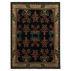 9x12 Black Hand Tufted Wool Oriental Rug Featuring a Traditional Arts & Crafts Pattern