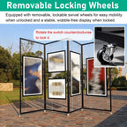 1 3 5 7 Pack Freestanding Artwork Exhibition Rack with Wire Rope/ Hooks