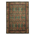 9x13 Hand Tufted Hand Made 100% Wool Donegal Branches Arts & Crafts Oriental Area Rug Gray with Green Undertone,Moss Color