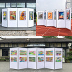 64 72 80 88 96 inch Tall Art Painting Exhibition Wall Rack Floor Standing