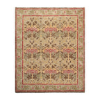 8'x10' Hand Knotted Muted Turkish Oushak William Morris Tulip & Lilly 100% Wool Arts and Craft Traditional Oriental Area Rug Brown, Green Color
