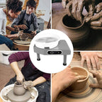 Touch Screen Clay Wheel,Pottery Forming Machine Electric Wheel,for Pottery with Foot Pedal and Detachable Basin Easy Cleaning for Ceramics Clay Art Craft,110V