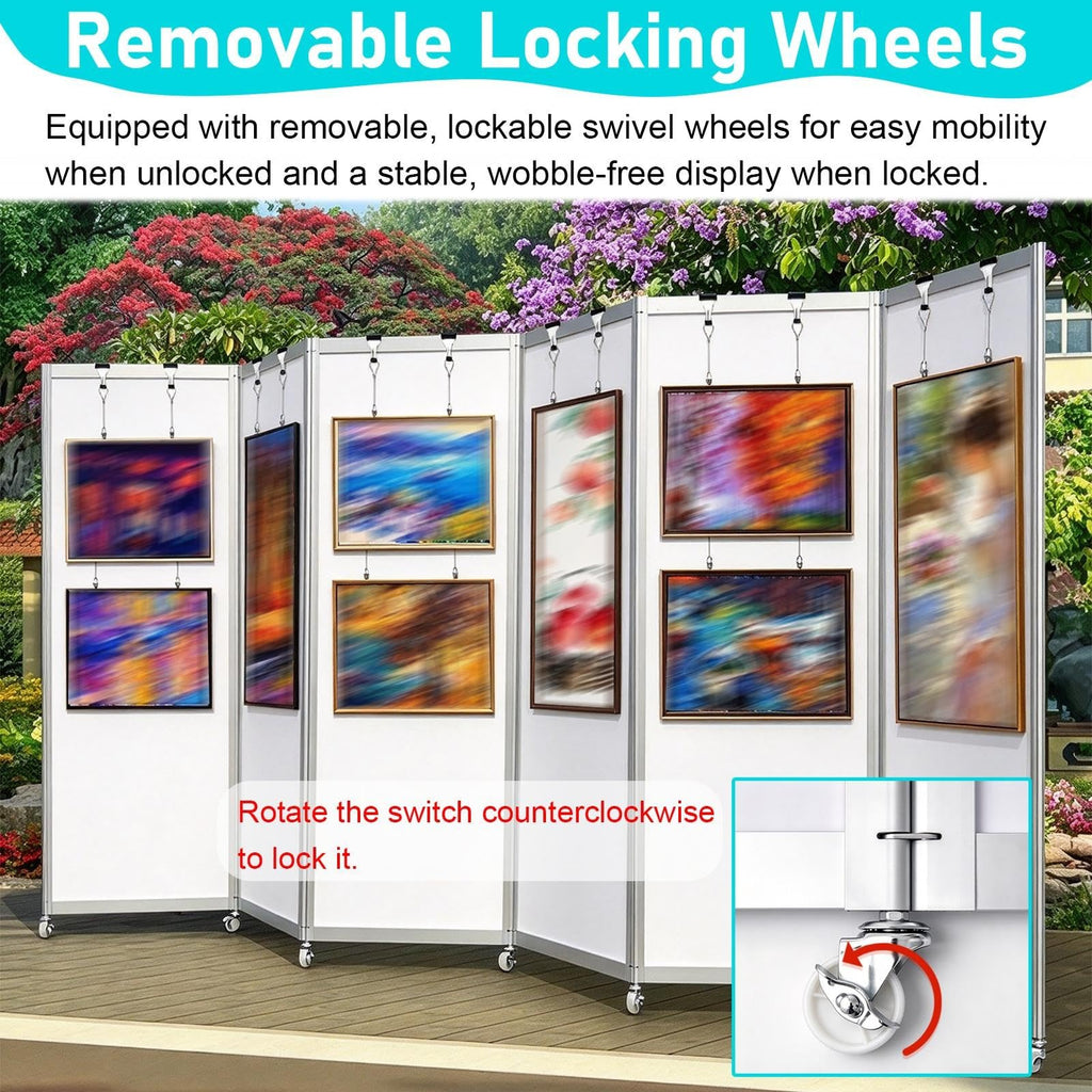 64 72 80 88 96 inch Tall Art Painting Exhibition Wall Rack Floor Standing