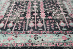 9'4''x12'11'' Hand Knotted Arts & Crafts 100% Wool Indo Oushak Traditional Oriental Area Rug Black,Gray Color