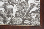 Rug Source Modern Collection 6x10 Art & Craft Area Rug, Hand Knotted Greys & Charcoal All-Over Rug, Oriental Wool & Silk Carpet for Bedroom, Living Room, Dining Room