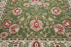 8x10 Hand Hooked Sage Cream Traditional Wool Arts & Crafts Area Rug for Living Room, Kitchen, Bedroom, Home Office, Dining Room