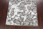Rug Source Modern Collection 6x10 Art & Craft Area Rug, Hand Knotted Greys & Charcoal All-Over Rug, Oriental Wool & Silk Carpet for Bedroom, Living Room, Dining Room