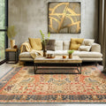 8'9''x11'9'' ft Rectangular Hand Tufted Handmade 100% Wool Arts and Craft Transitional Oriental Beige, Blue Indoor Area Rug for Living Room, Bedroom, Dining Room, Kitchen, Hallway, Home Office